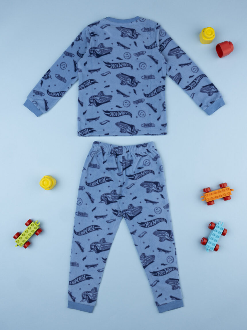 παιδική πιτζάμα fleece μπλε hot wheels για αγόρι - Prénatal
