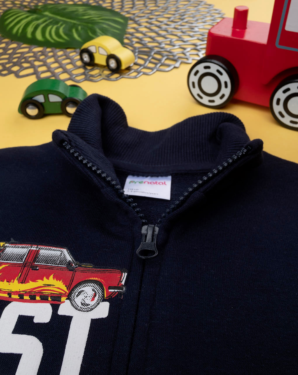 παιδική ζακέτα φούτερ μπλε fast and bold για αγόρι - Prénatal