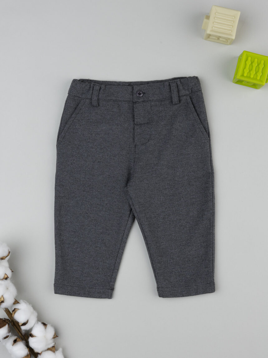 βρεφικό παντελόνι γκρι classic για αγόρι - Prénatal