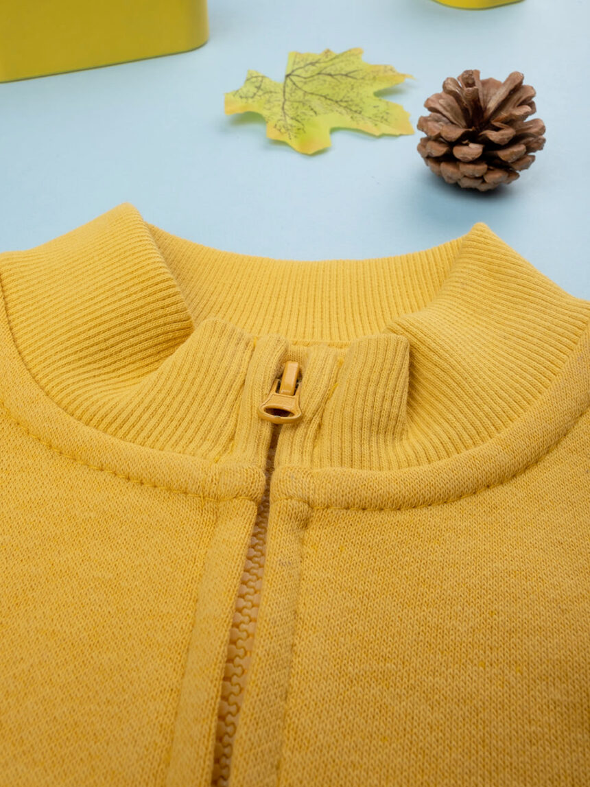 βρεφική ζακέτα φούτερ κίτρινη funny time για αγόρι - Prénatal