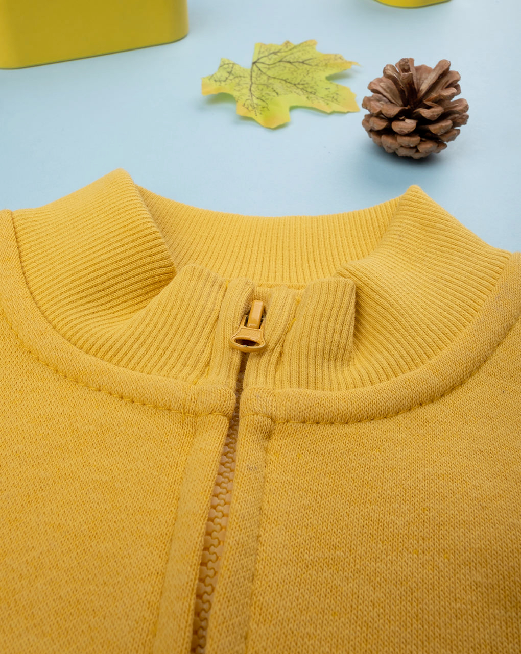 βρεφική ζακέτα φούτερ κίτρινη funny time για αγόρι - Prénatal