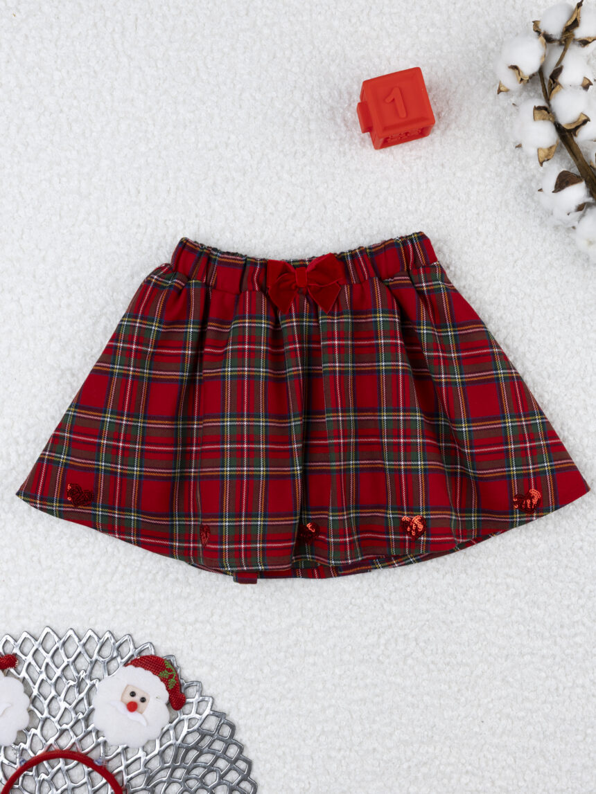 παιδική φούστα καρό με φιογκάκι classic για κορίτσι - Prénatal