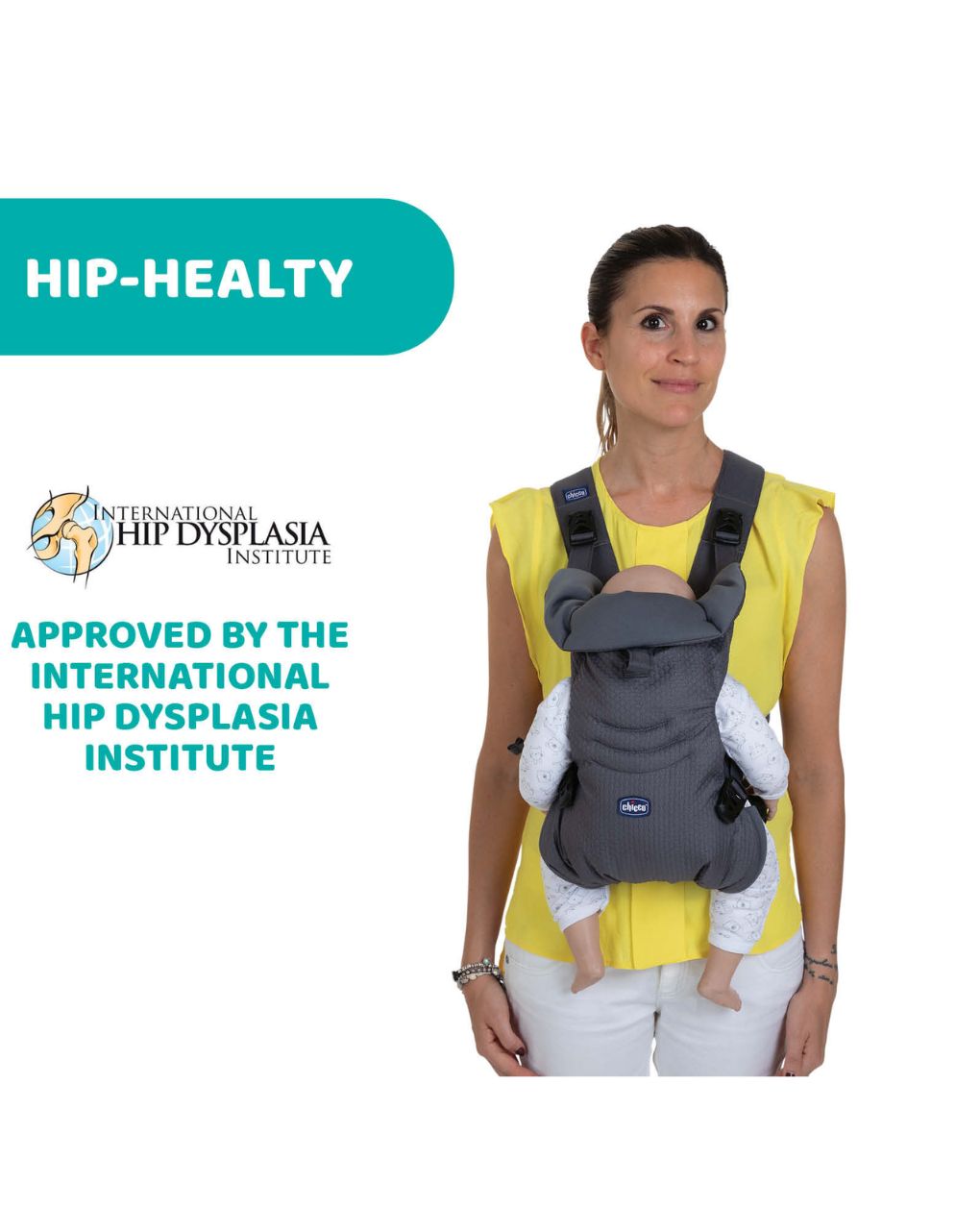 Chicco μάρσιπος easy fit moon grey p15-79154-77-71 - Chicco