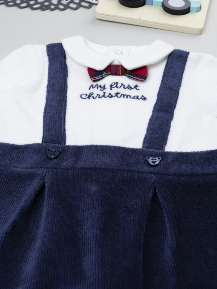 βρεφικό χριστουγεννιάτικο φορμάκι my first christmas για αγόρι - Prénatal