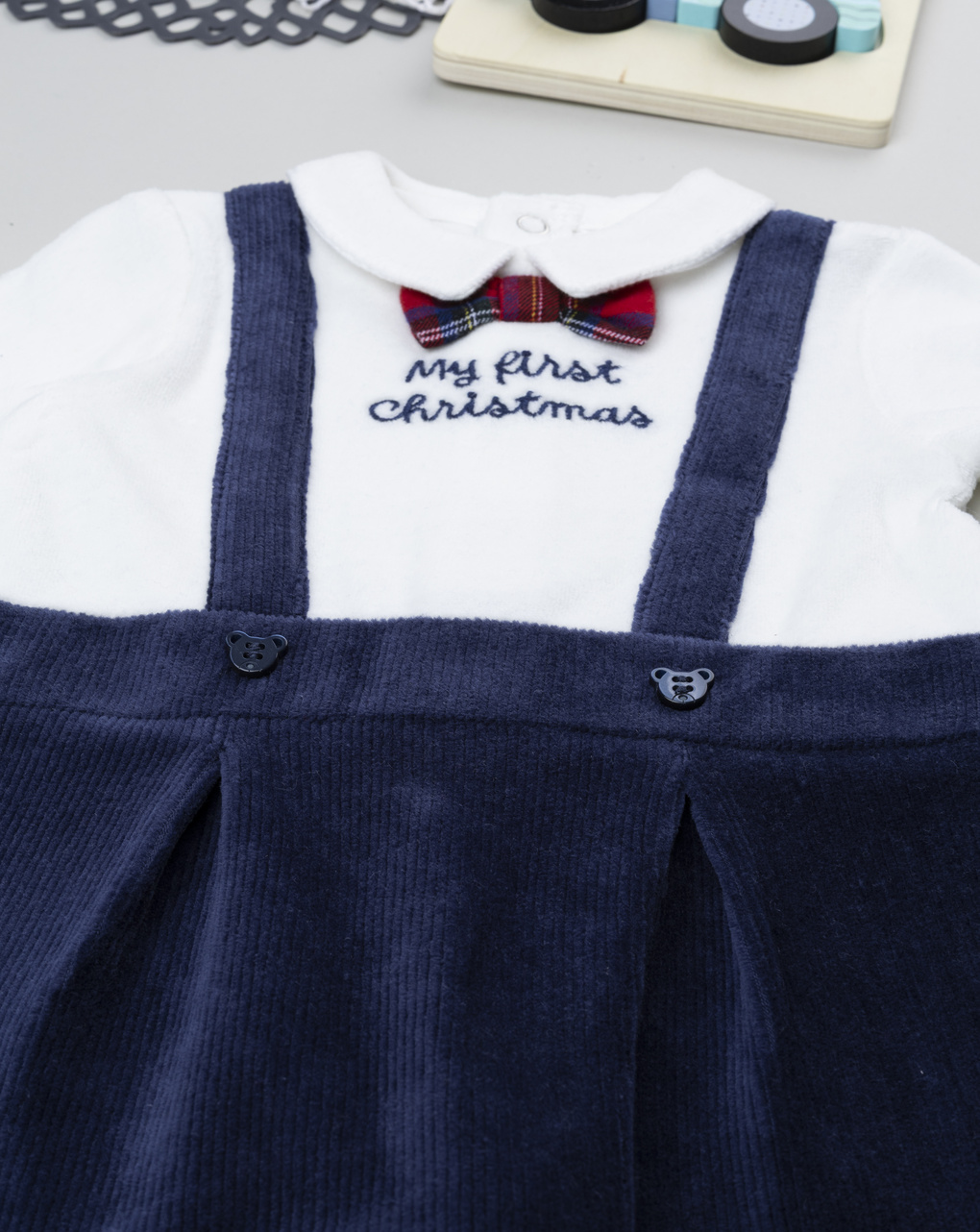 βρεφικό χριστουγεννιάτικο φορμάκι my first christmas για αγόρι - Prénatal