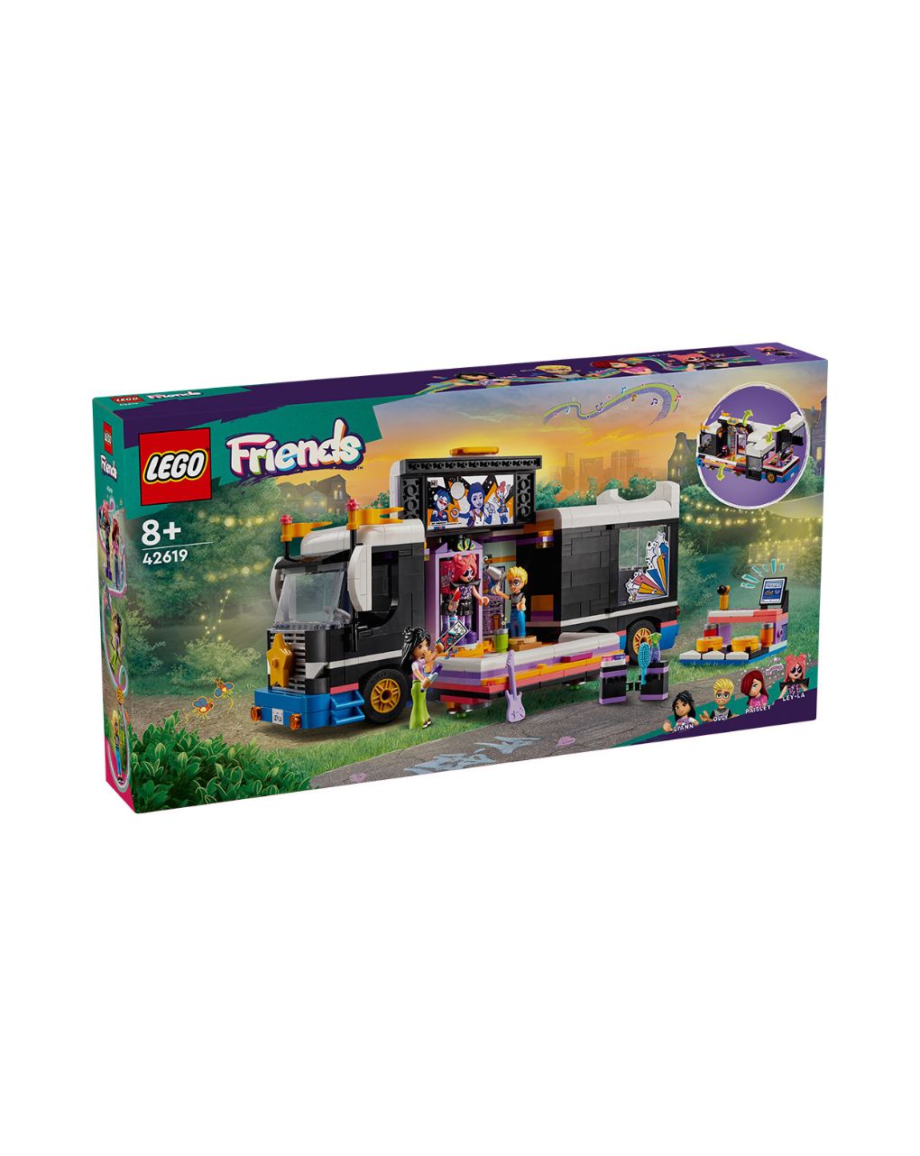 Lego friends pop star music tour bus 42619