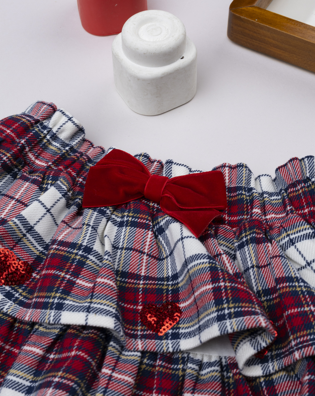 βρεφική φούστα καρό με φιογκάκι classic για κορίτσι - Prénatal