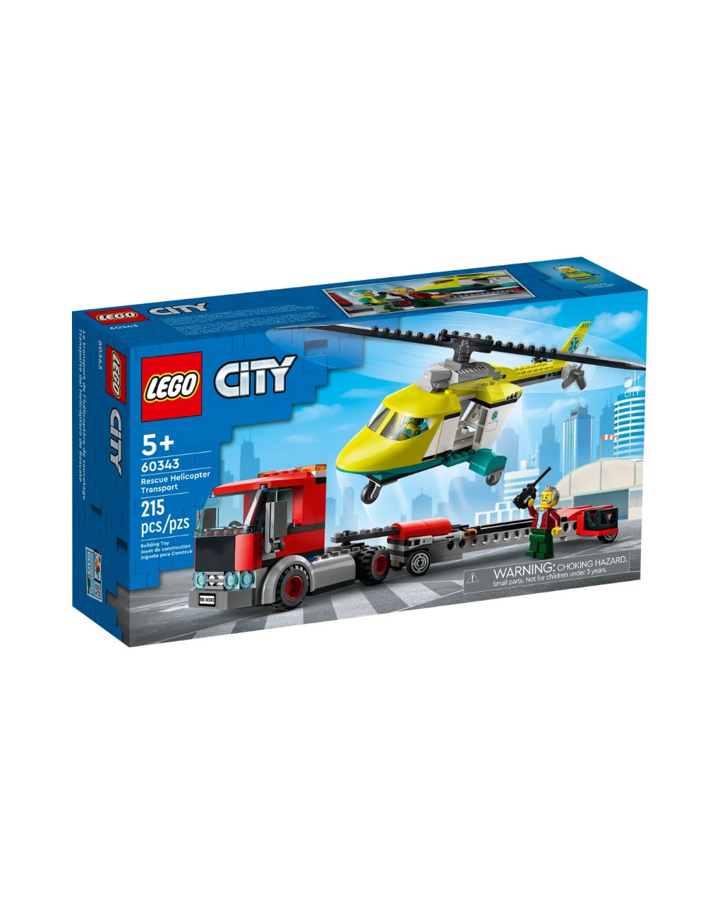 Lego city rescue helicopter transport 60343 - Lego