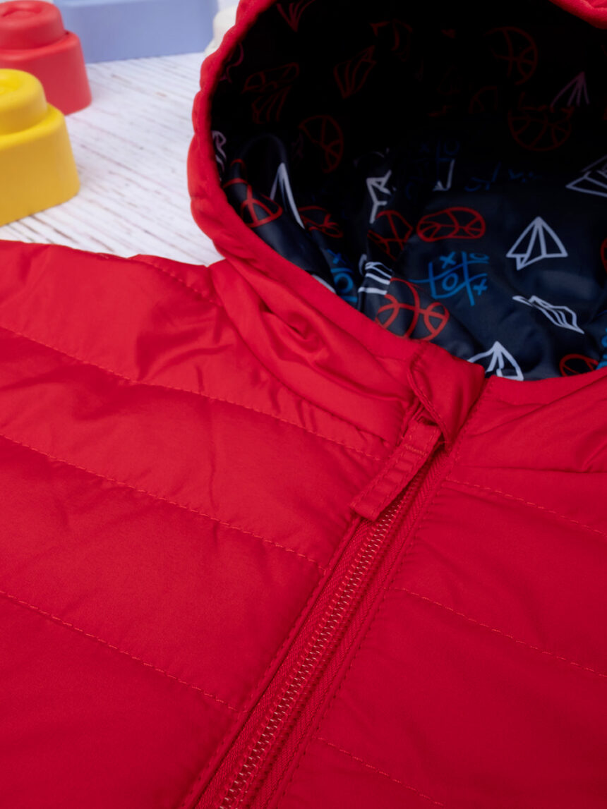 παιδικό μπουφάν puffer κόκκινο για αγόρι - Prénatal