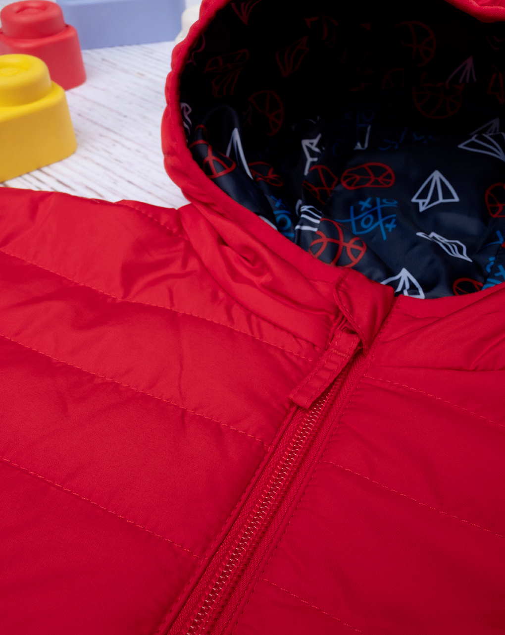 παιδικό μπουφάν puffer κόκκινο για αγόρι - Prénatal