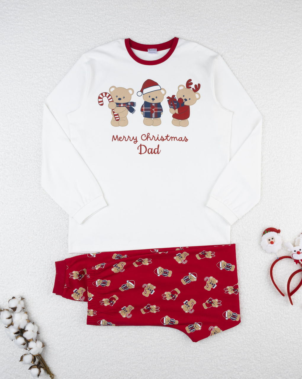 χριστουγεννιάτικη πιτζάμα teddies για τον μπαμπά