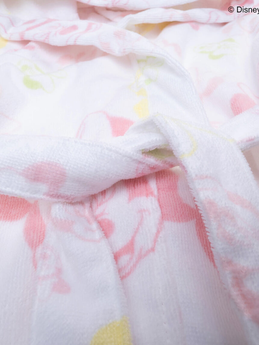 παιδικό μπουρνούζι σενίλ λευκό minnie για κορίτσι - Prénatal