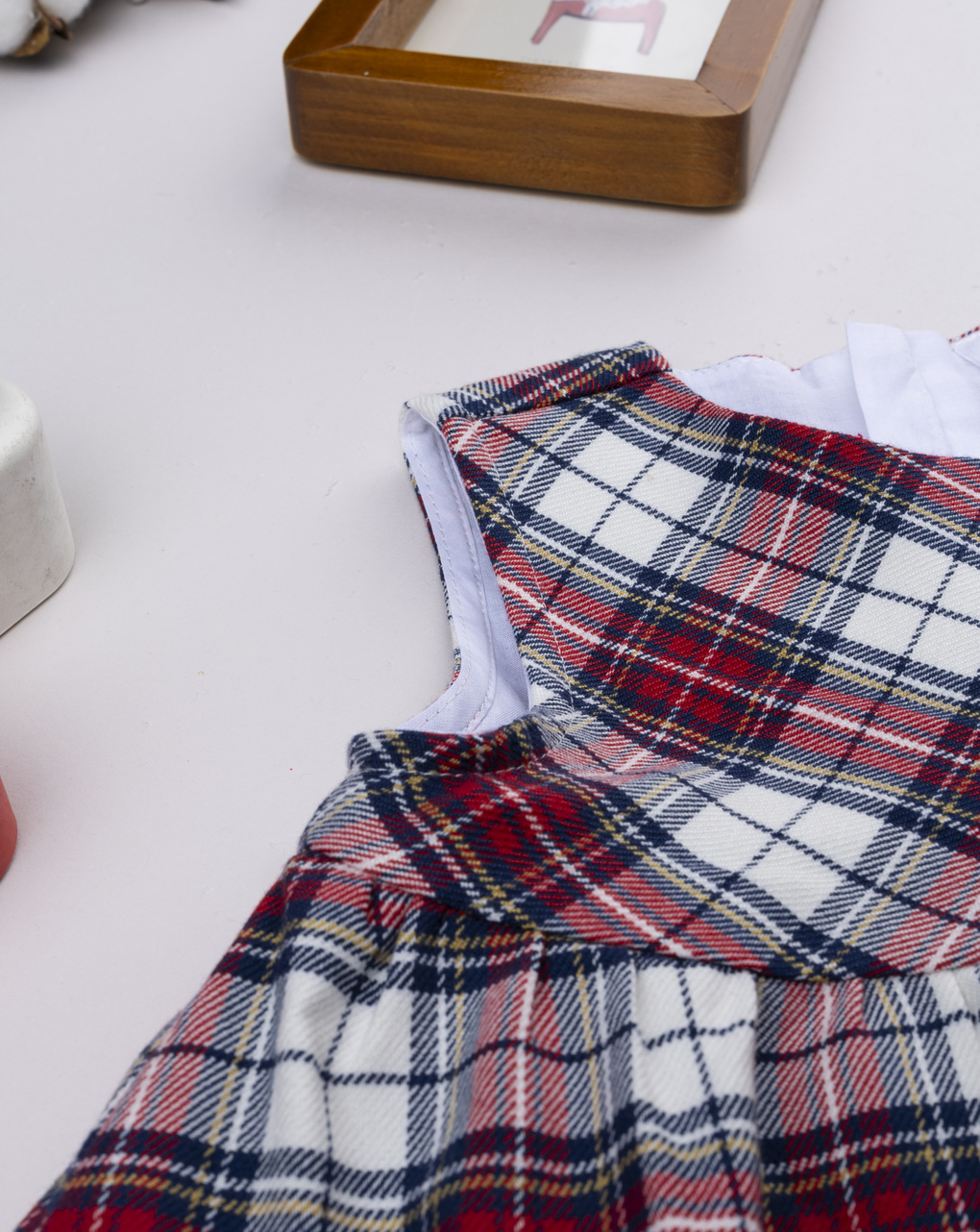 βρεφικό φόρεμα καρό με καρδούλες classic για κορίτσι - Prénatal