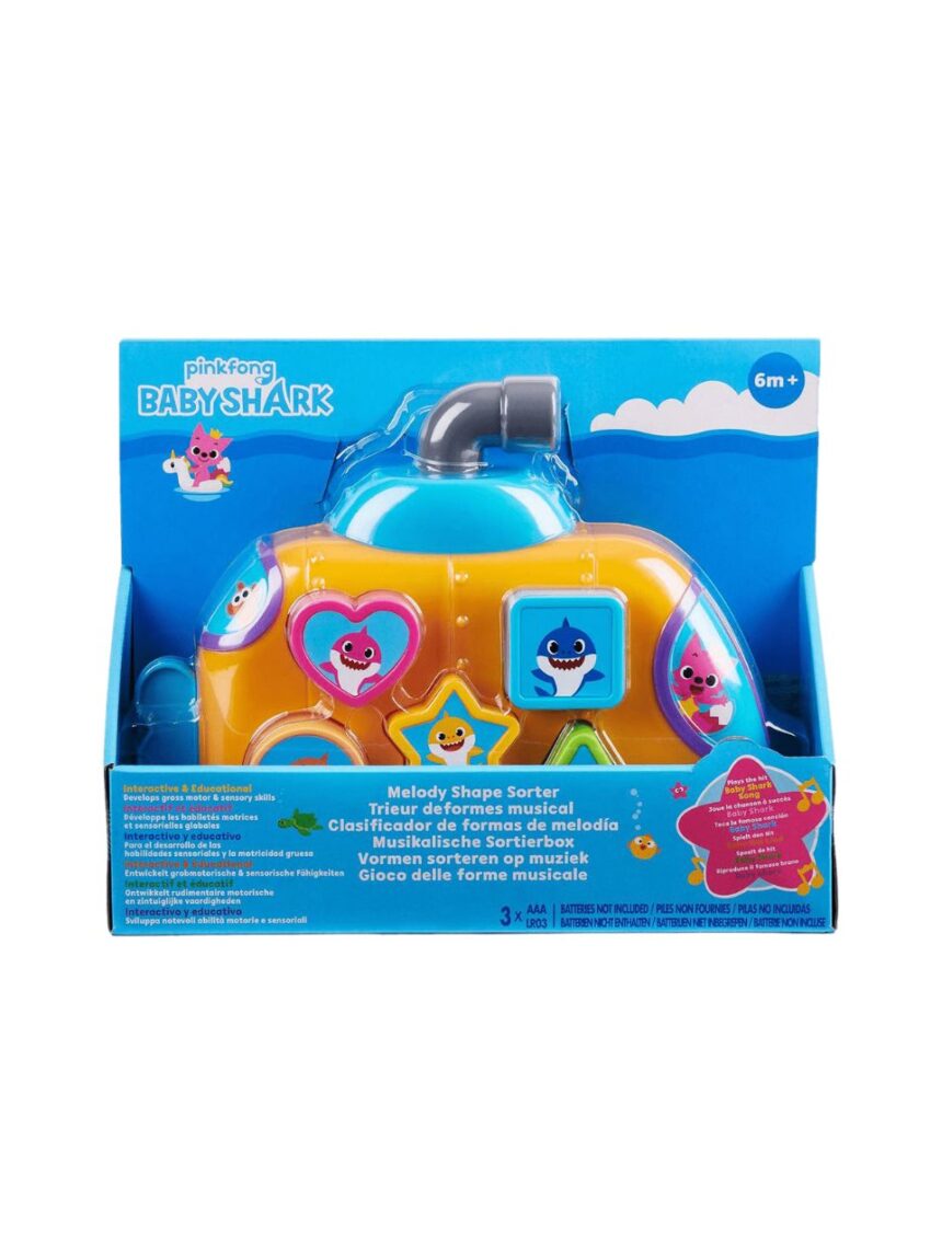 Baby shark μουσικό υποβρύχιο με σχήματα bah11000 - Giochi Preziosi