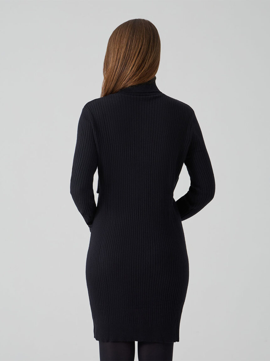 γυναικείο φόρεμα εγκυμοσύνης/θηλασμού πλεκτό μαύρο - Prénatal