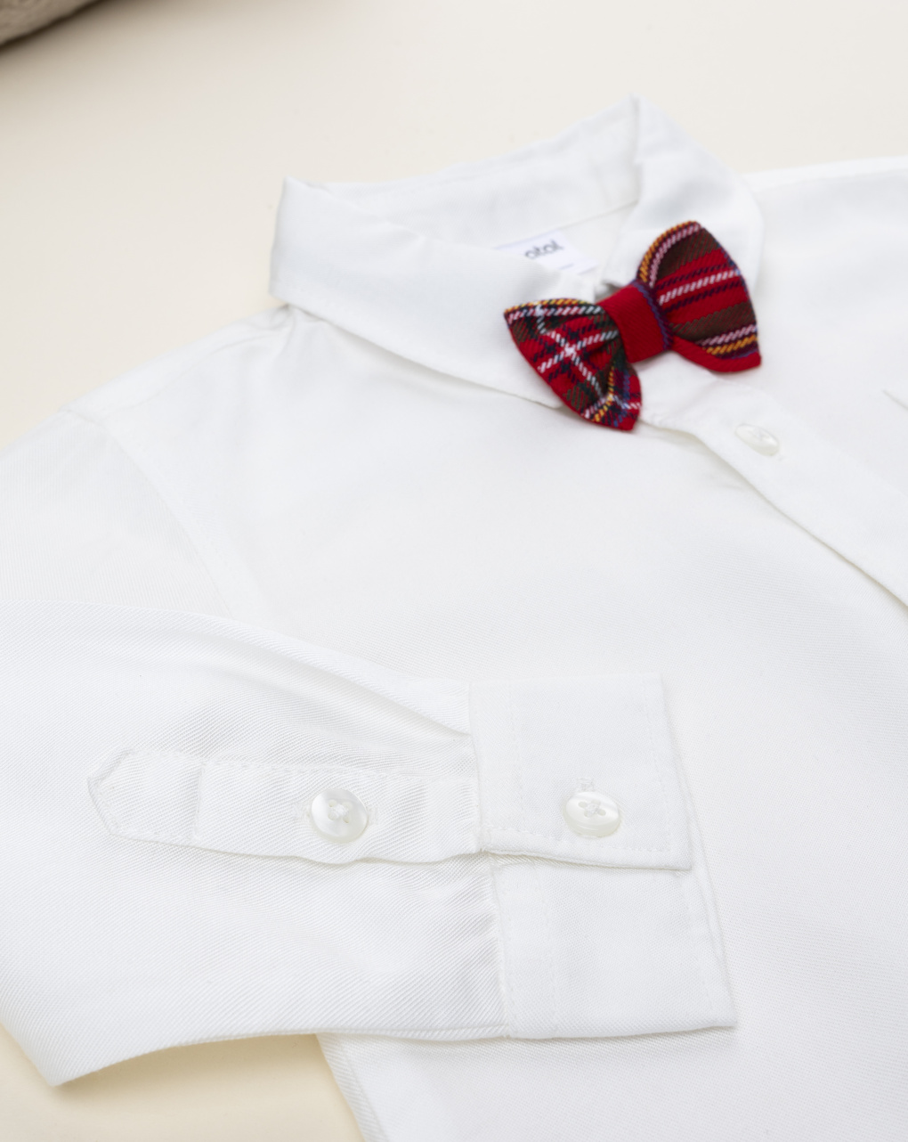 βρεφικό πουκάμισο λευκό με παπιγιόν classic για αγόρι - Prénatal