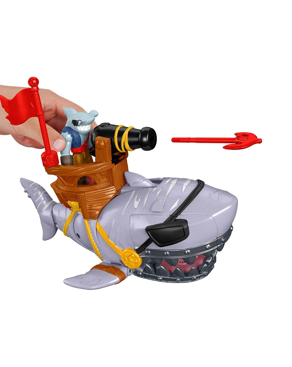 Fisher-price imaginext πειρατικό πλοιάριο, πλάσματα του βυθού με φιγούρα και αξεσουάρ dhh66 - Imaginext