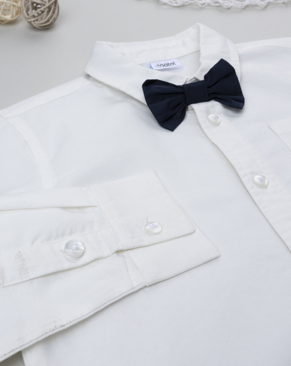 παιδικό πουκάμισο λευκό με παπιγιόν classic για αγόρι - Prénatal
