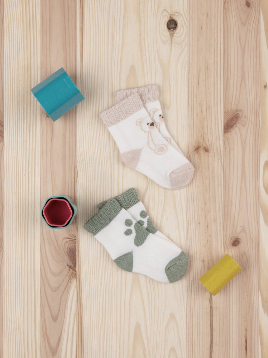 βρεφικά καλτσάκια με αρκουδάκια πακέτο x2 για αγόρι - Prénatal