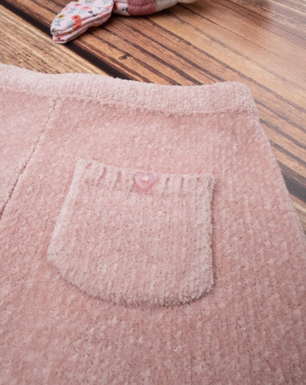 βρεφικό παντελόνι πλεκτό ροζ για κορίτσι - Prénatal