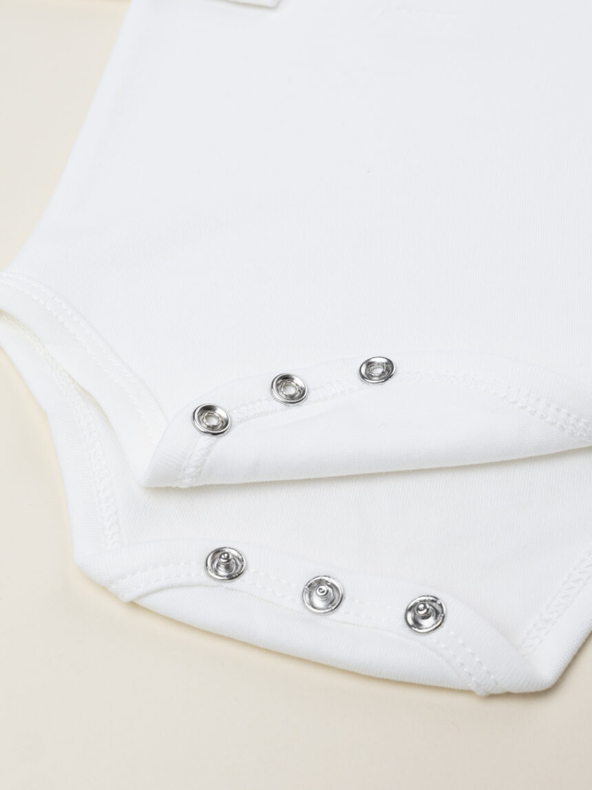 βρεφικό χριστουγεννιάτικο κορμάκι λευκό με τάρανδο για αγόρι - Prénatal