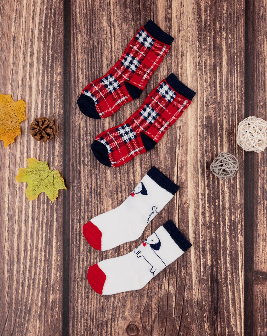 βρεφικές κάλτσες classic πακέτο x2 για αγόρι