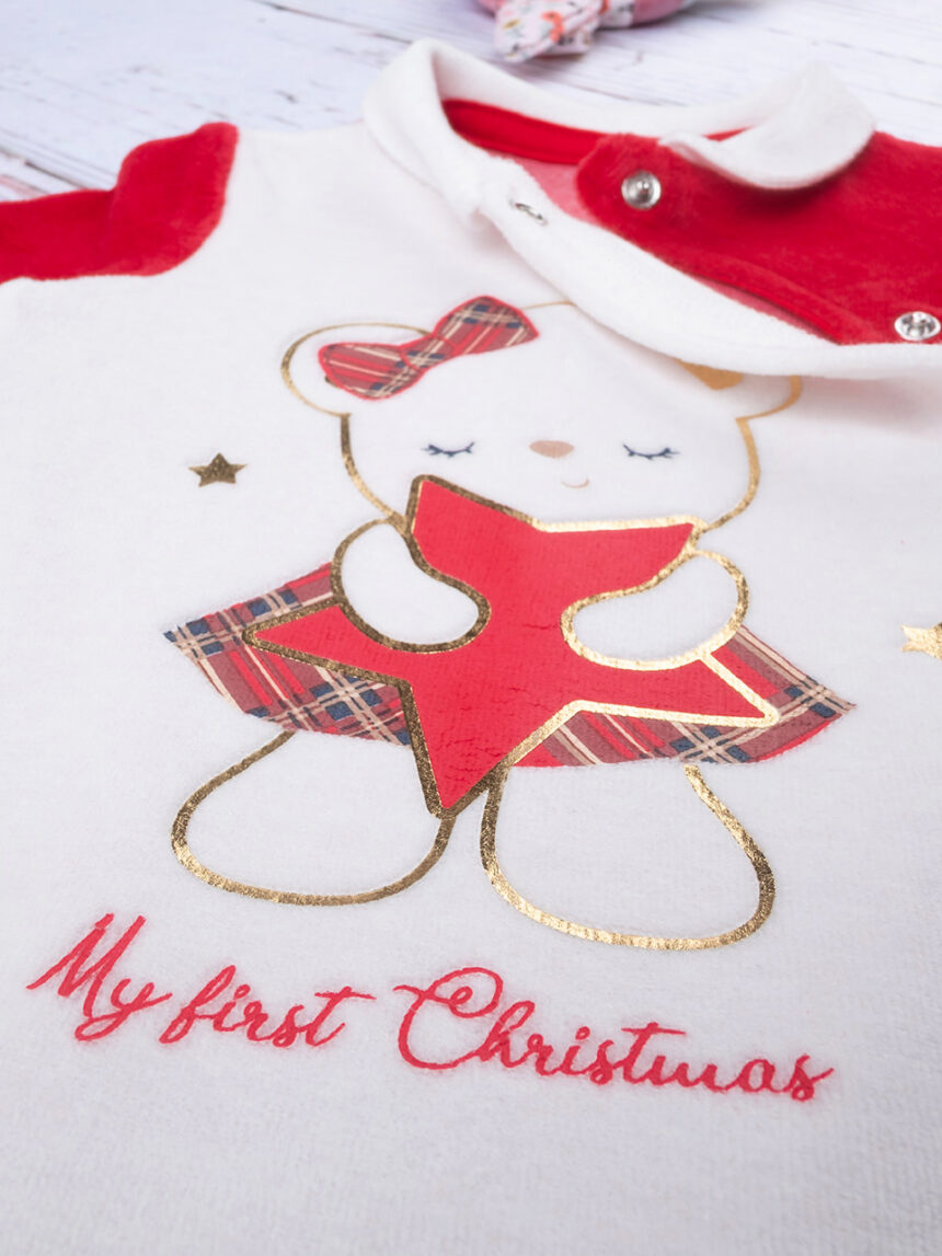βρεφικό χριστουγεννιάτικο φορμάκι my first christmas για κορίτσι - Prénatal