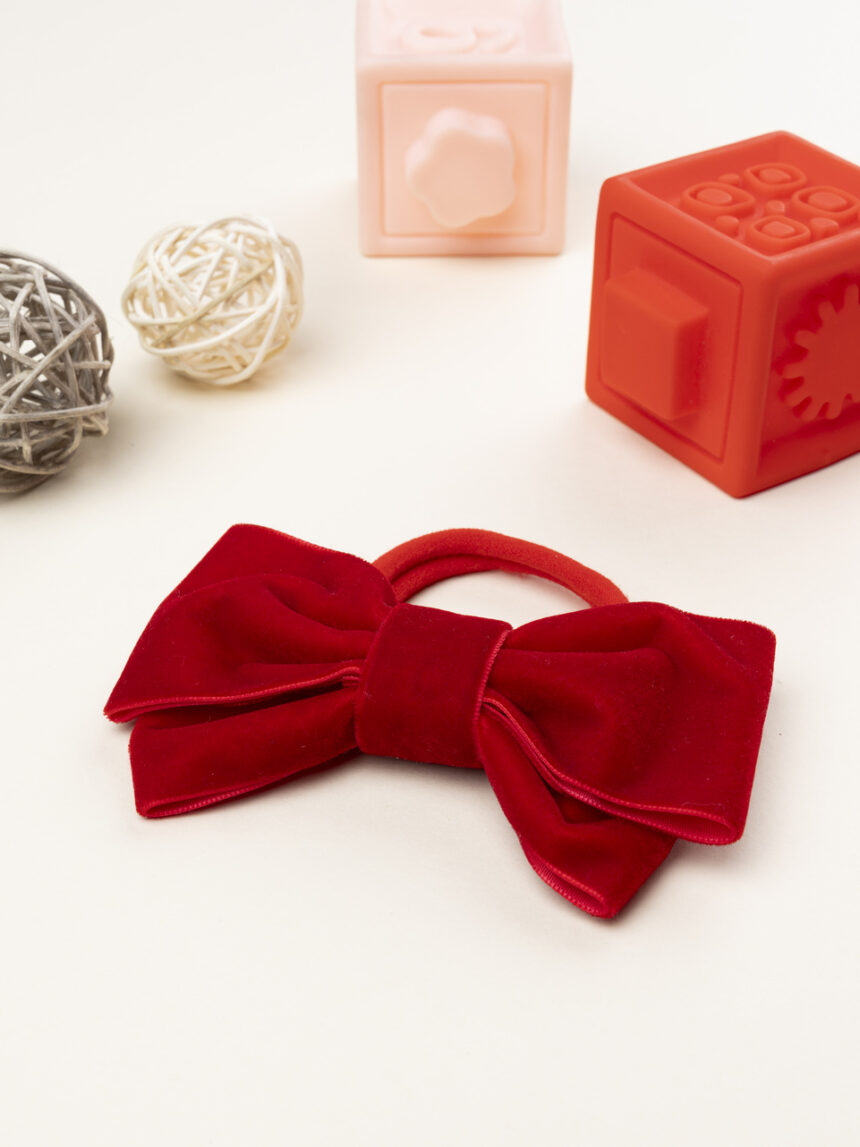 βρεφικό βελουτέ λαστιχάκι με φιογκάκι για κορίτσι - Prénatal