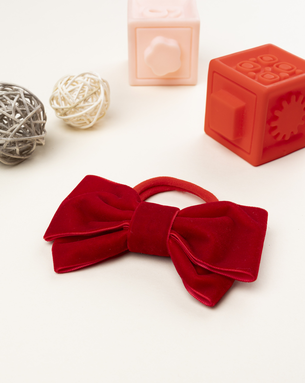 βρεφικό βελουτέ λαστιχάκι με φιογκάκι για κορίτσι - Prénatal