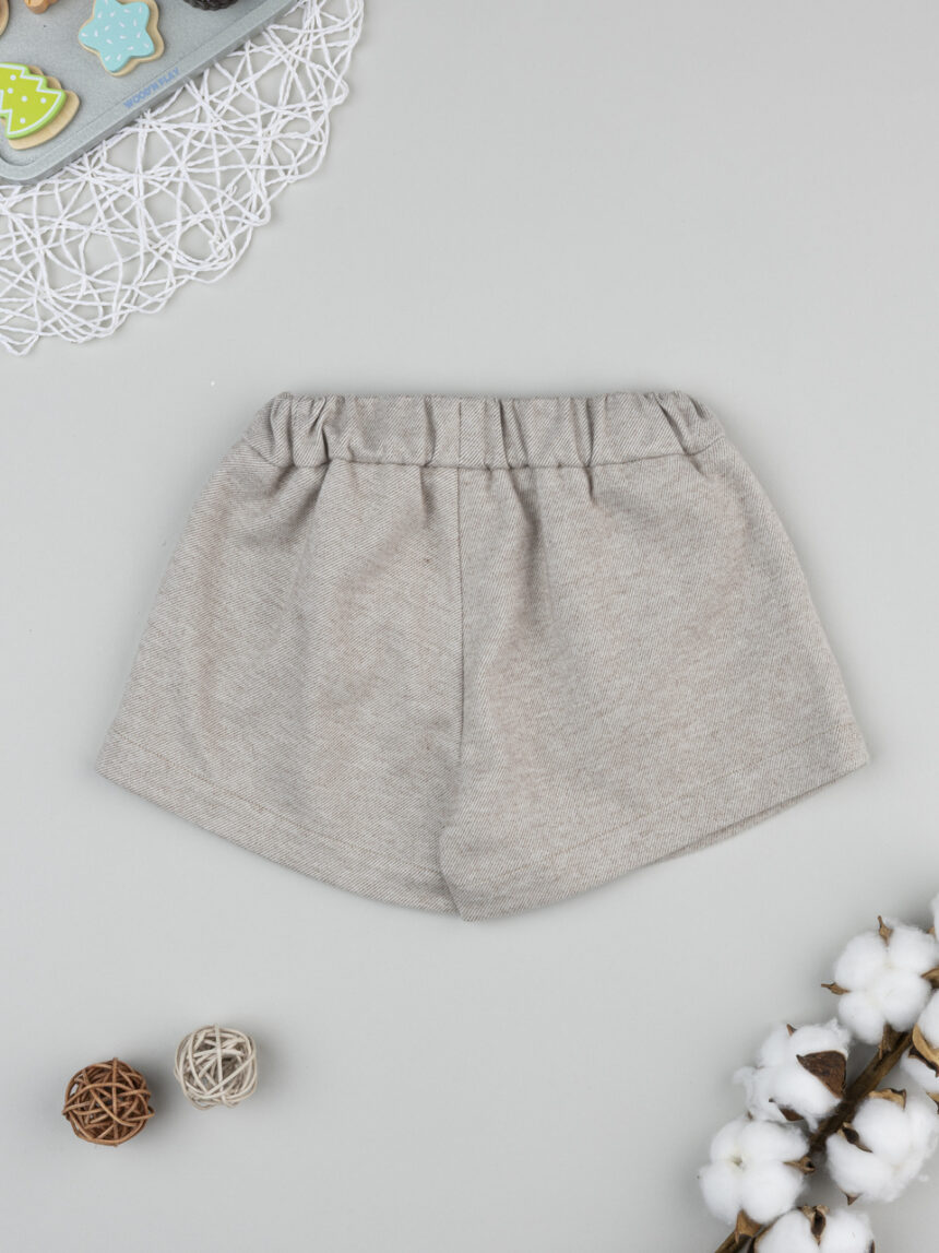 βρεφικό σορτσάκι μπεζ με καρδούλες για κορίτσι - Prénatal