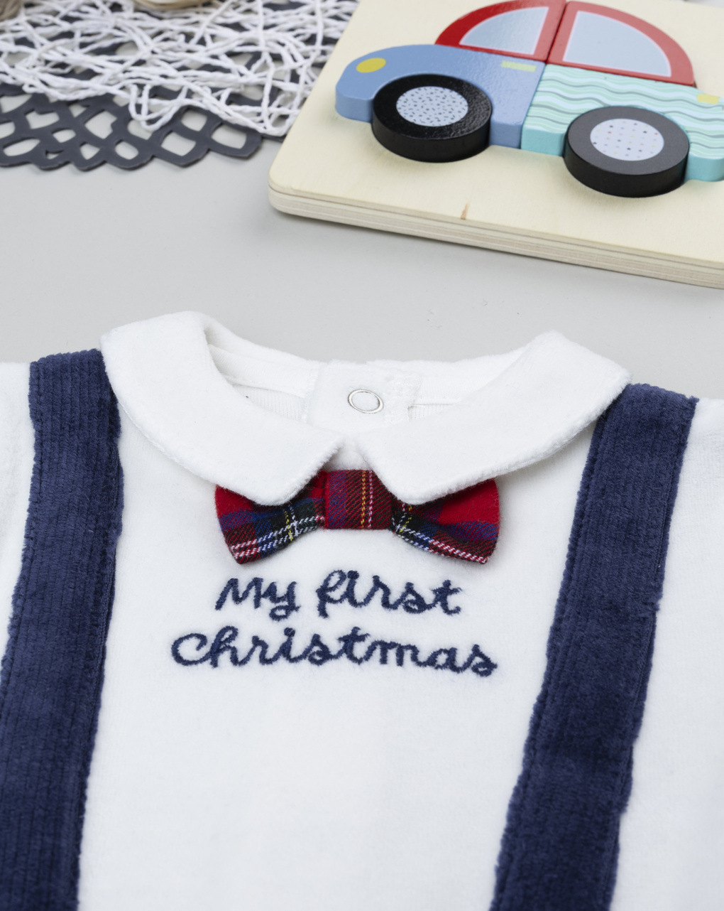 βρεφικό χριστουγεννιάτικο φορμάκι my first christmas για αγόρι - Prénatal
