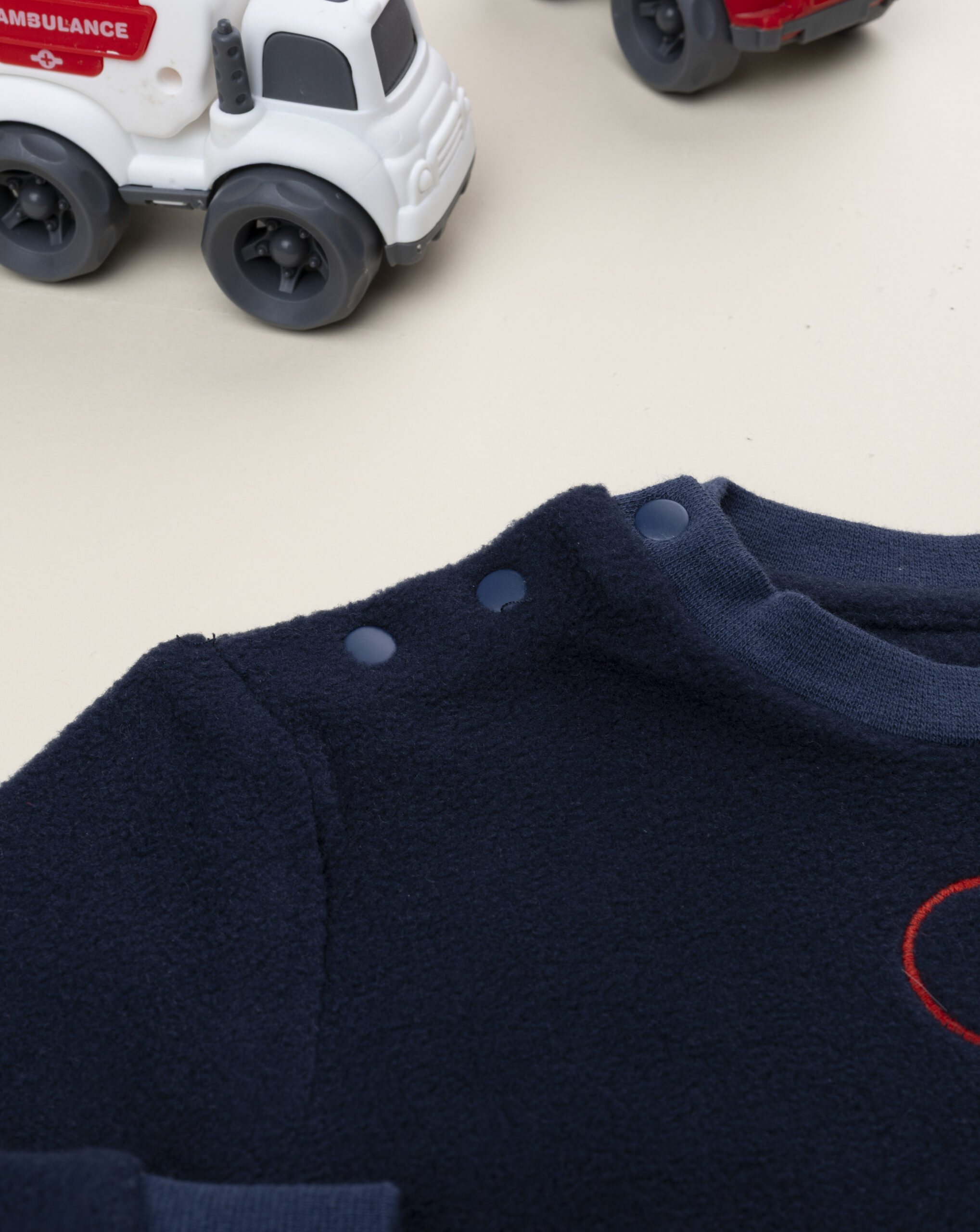 βρεφική πιτζάμα fleece μπλε/κόκκινη mickey για αγόρι - Prénatal