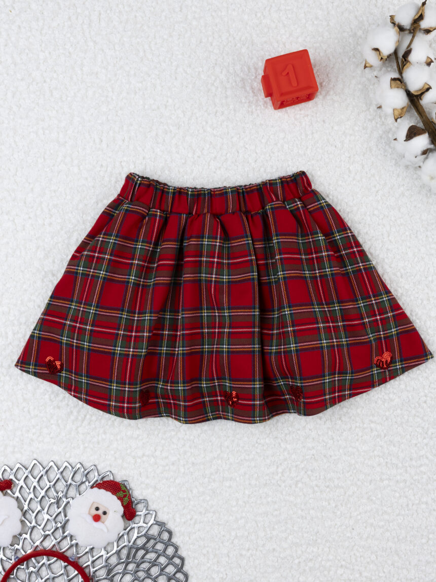παιδική φούστα καρό με φιογκάκι classic για κορίτσι - Prénatal