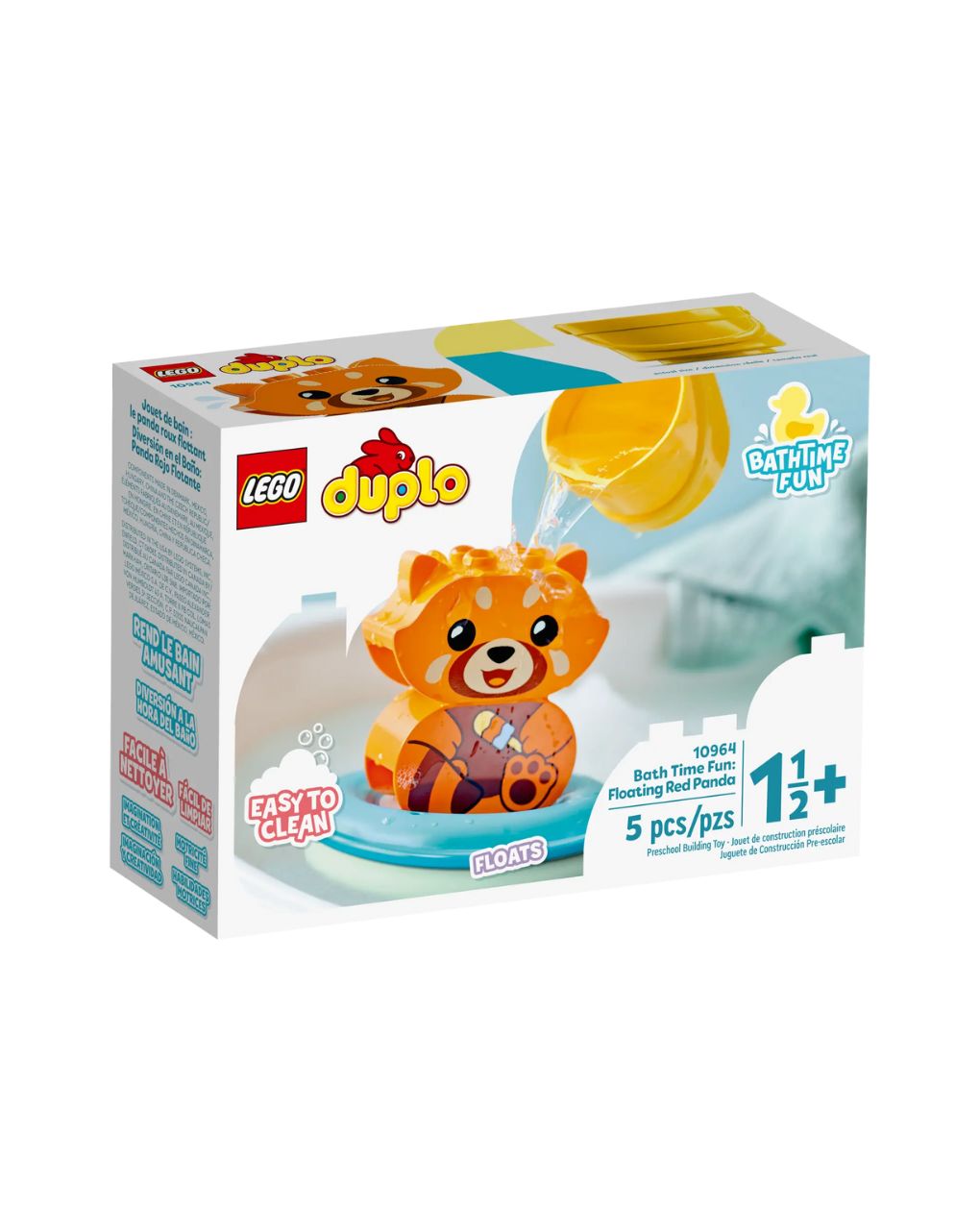 Lego duplo bath time fun floating red panda 10964