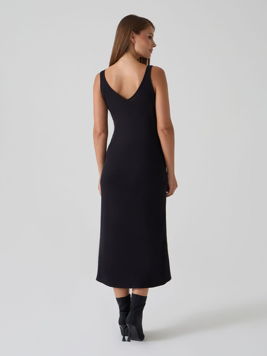 γυναικείο σετ φόρεμα και ζακέτα εγκυμοσύνης/θηλασμού μαύρο - Prénatal