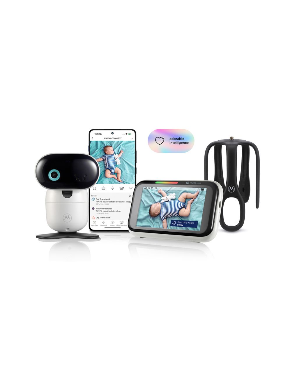 Motorola pip1710 connect ενδοεπικοινωνία μωρού wi-fi με κάμερα & οθόνη 5" και ai λειτουργίες