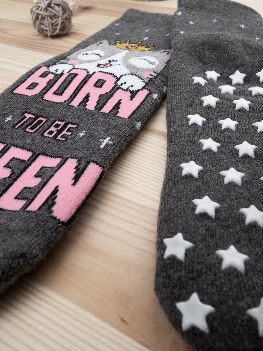 παιδικές αντιολισθητικές κάλτσες με γατάκι για κορίτσι - Prénatal