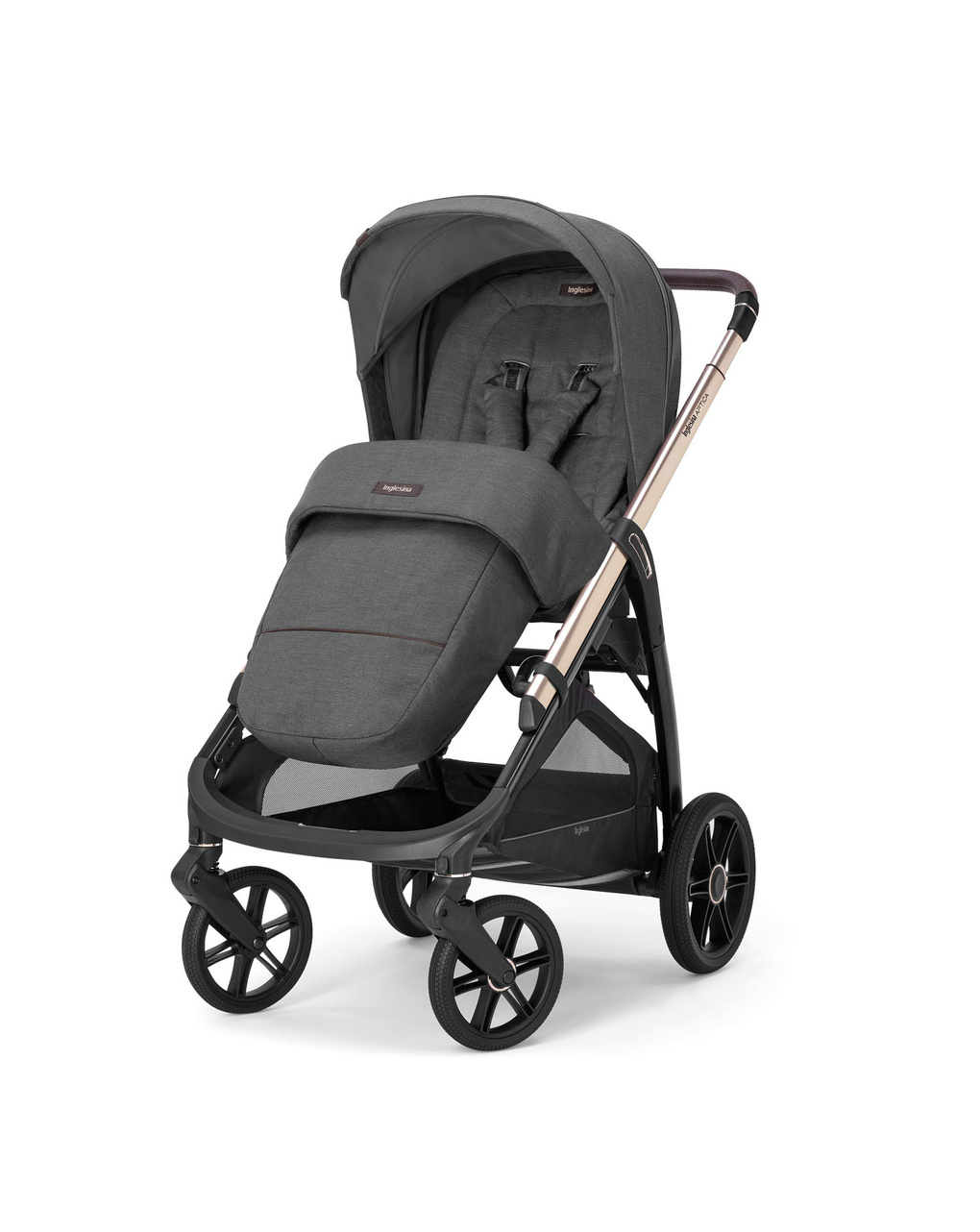Inglesina σύστημα μεταφοράς aptica quattro με σκελετό palladio black και darwin infant recline velvet grey - Inglesina