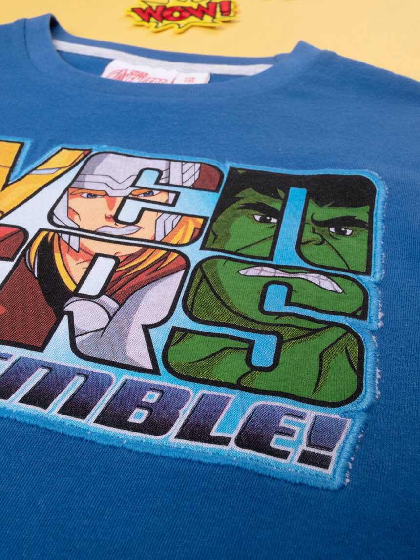 παιδική πιτζάμα μπλε/γκρι avengers για αγόρι - Prénatal