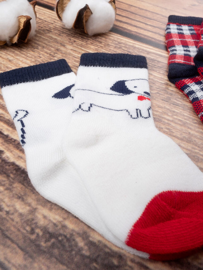 βρεφικές κάλτσες classic πακέτο x2 για αγόρι - Prénatal
