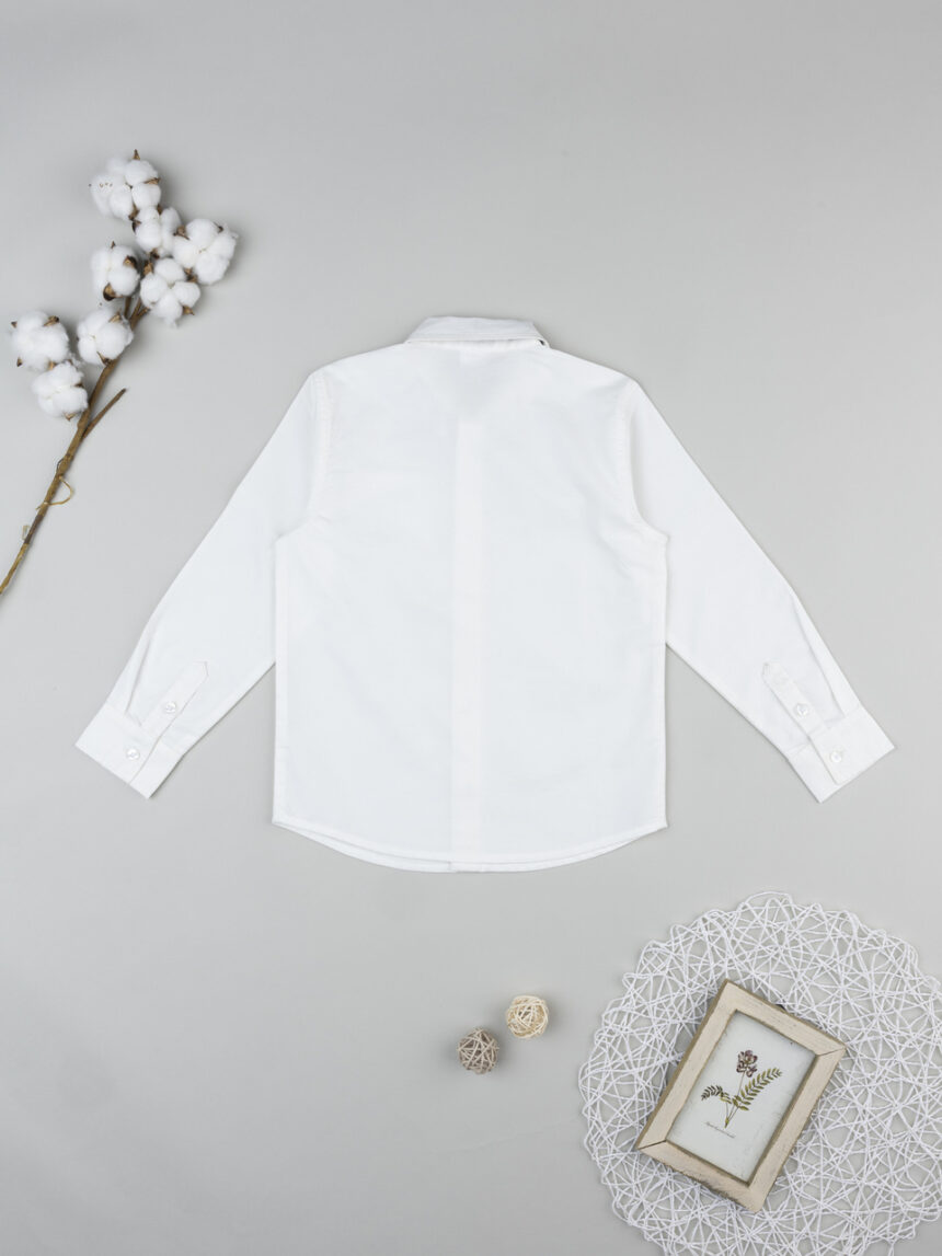 παιδικό πουκάμισο λευκό με παπιγιόν classic για αγόρι - Prénatal