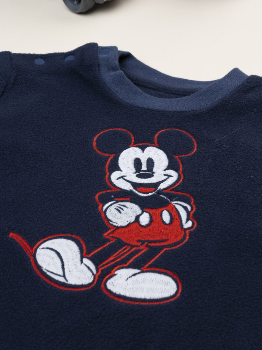 βρεφική πιτζάμα fleece μπλε/κόκκινη mickey για αγόρι - Prénatal