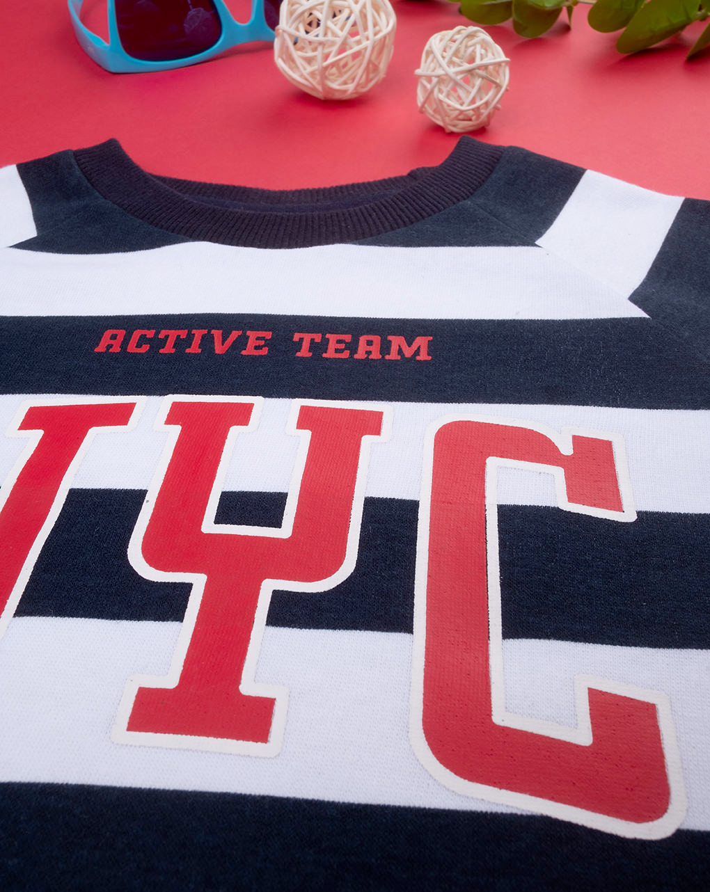 παιδική μπλούζα φούτερ ριγέ nyc για αγόρι - Prénatal