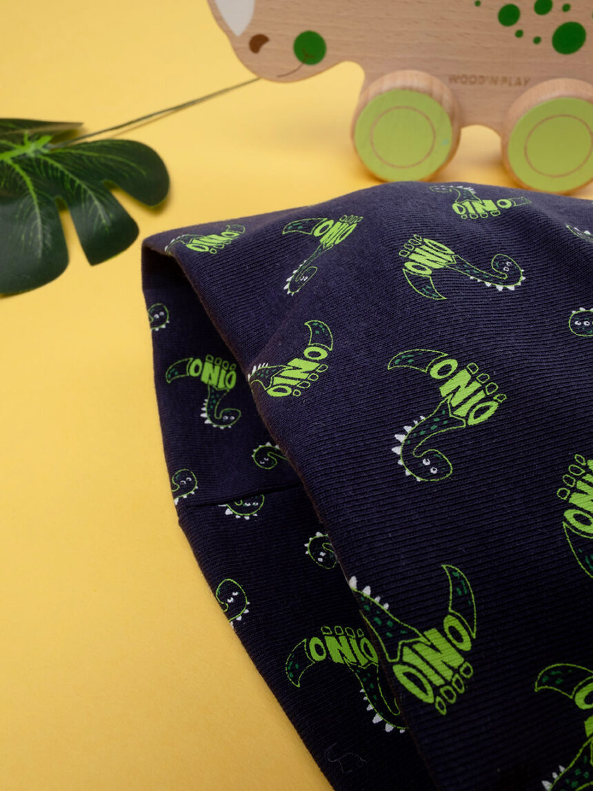 βρεφικό σκουφάκι μπλε με δεινόσαυρους για αγόρι - Prénatal