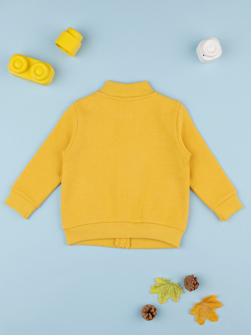 βρεφική ζακέτα φούτερ κίτρινη funny time για αγόρι - Prénatal