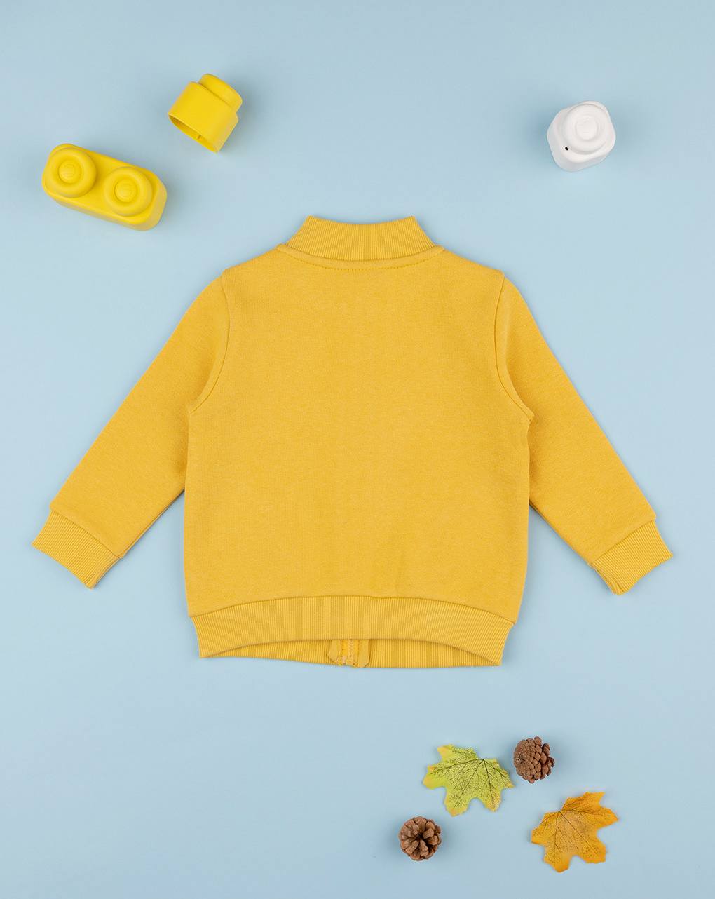 βρεφική ζακέτα φούτερ κίτρινη funny time για αγόρι - Prénatal