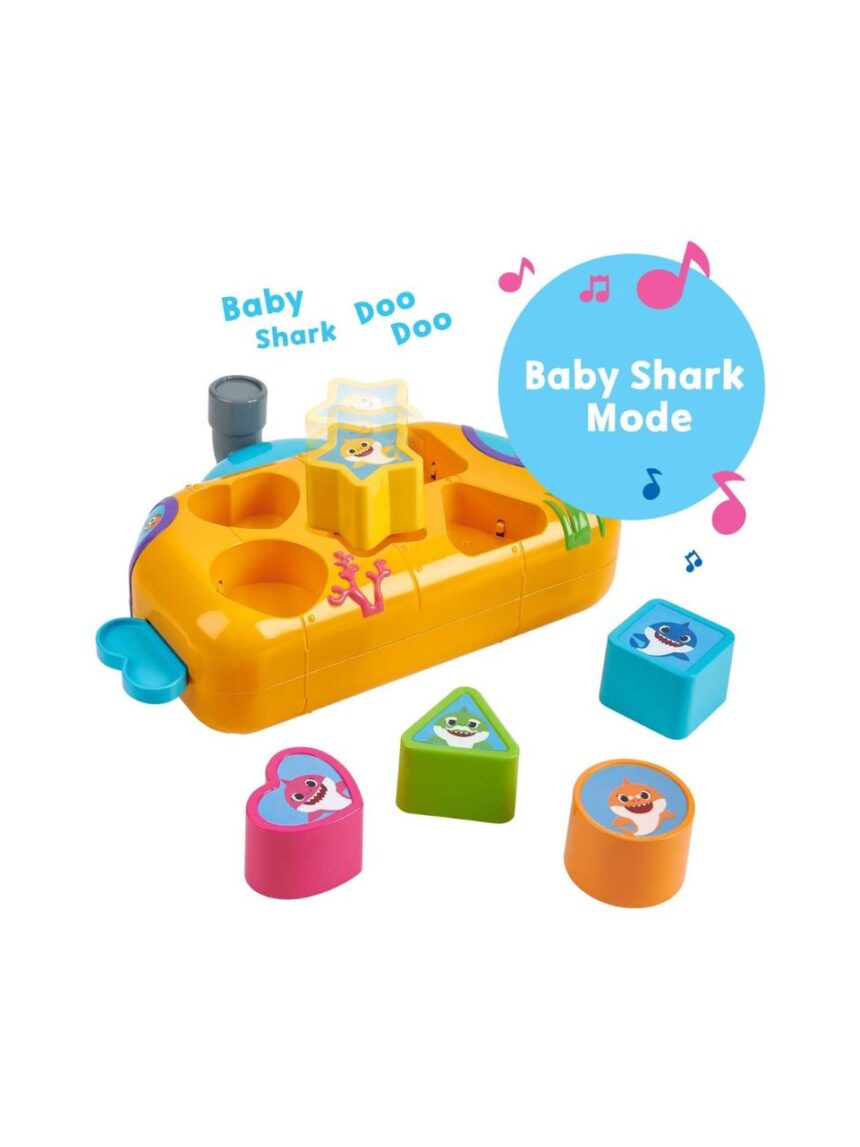Baby shark μουσικό υποβρύχιο με σχήματα bah11000 - Giochi Preziosi