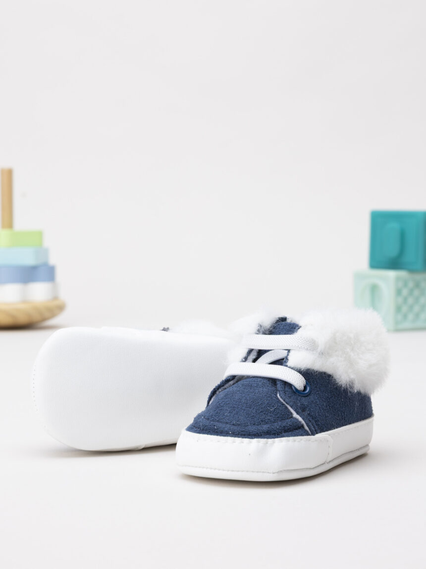 βρεφικά παπούσια αγκαλιάς μπλε για αγόρι - Prénatal