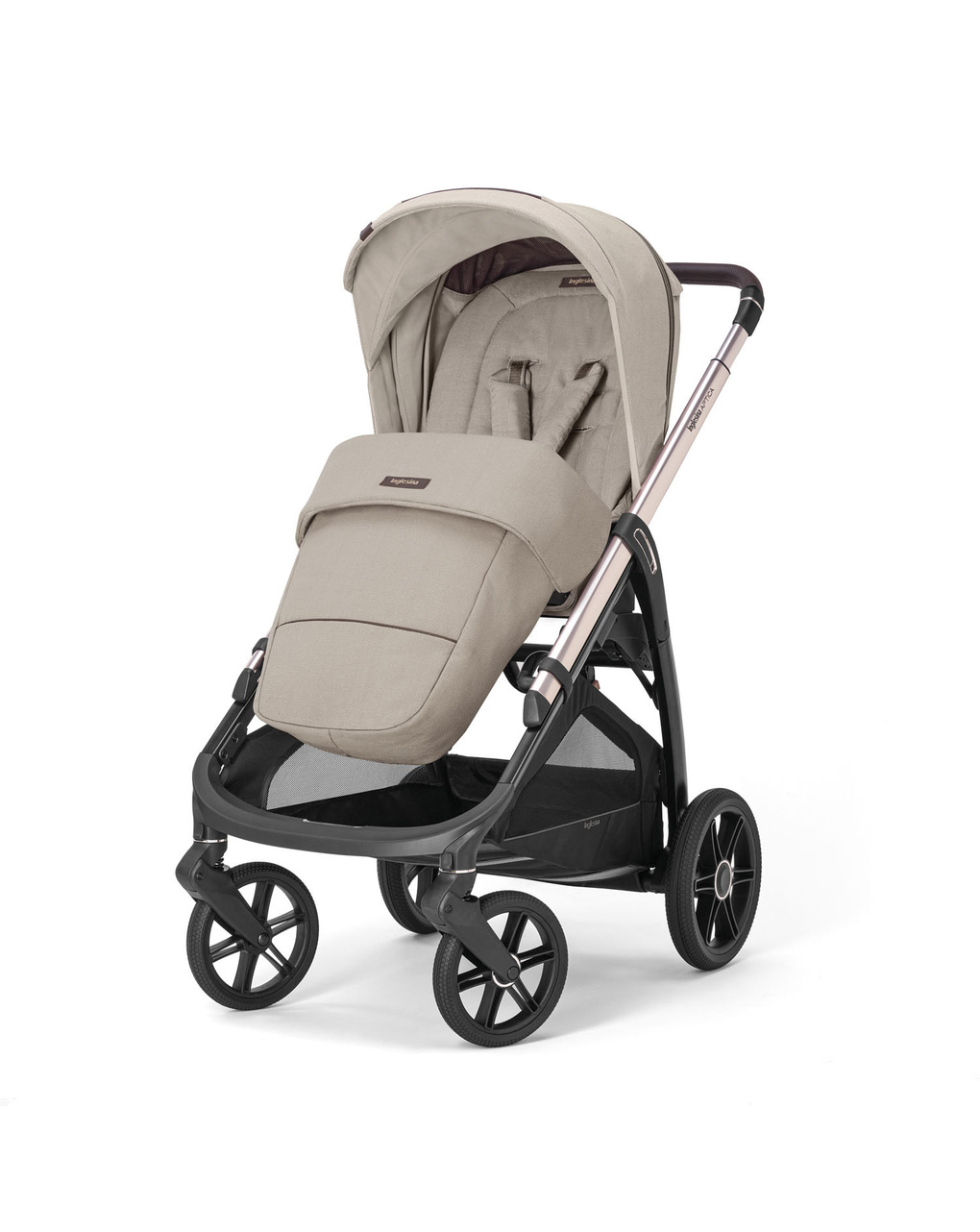 Inglesina σύστημα μεταφοράς aptica quattro με σκελετό palladio black και darwin infant recline pashmina beige - Inglesina