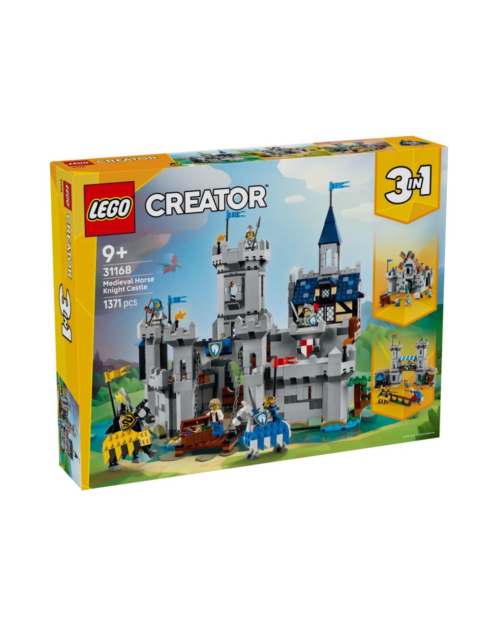 Lego creator 3in1 medieval horse knight castle 31168